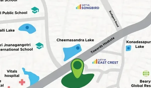 Sattva Courtyard towers near Cheemasandra Lake, East Bengaluru